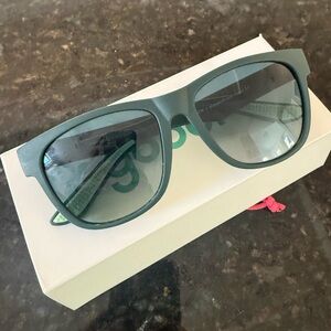 Green Oversized Square Sunglasses